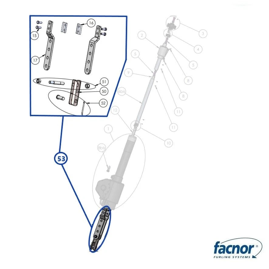Toggle + 3-hole link plates set – pin Ø32mm for EF+