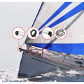 Extendable Gennaker Bowsprit for on-deck installation, ø87 mm aluminium section, Max total length 2270 mm