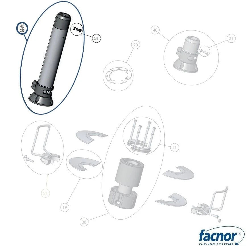 Nose internal turnbuckle with rotating tack fitting RX070
