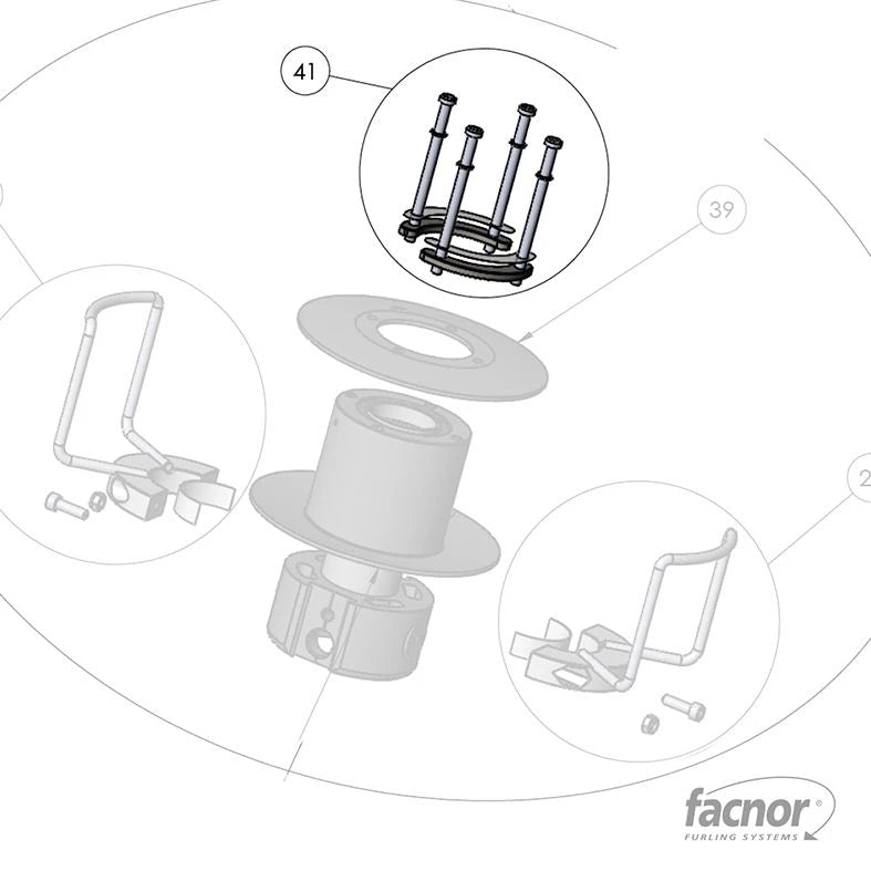 Set of 4 screws + 2 half plates LS/LX60-70/RX70