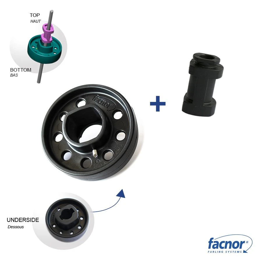 Deflector wheel with centering bearing for Ø12-12.7mm
