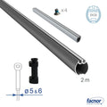 Foil section SX25 external 2-meter length for Ø5/6mm forestay (complete kit)