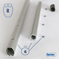 Foil section R26 external 1-meter length for Ø10/11mm forestay (complete kit)