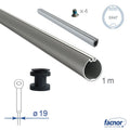 Foil section SX53 external 1-meter length for Ø19mm forestay (complete kit)