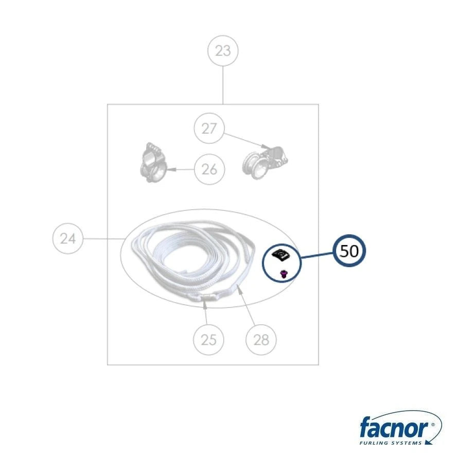 Plate + screw for webbing FD090-110-170-190-210-230
