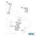 Screw + sleeve + washer for telescopic section LS/LX165-180 / RX220-260