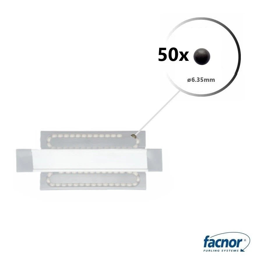 14098016305 — Facnor Torlon Ball D6.35mm — Mast och Rigg - Reservdelar Facnor