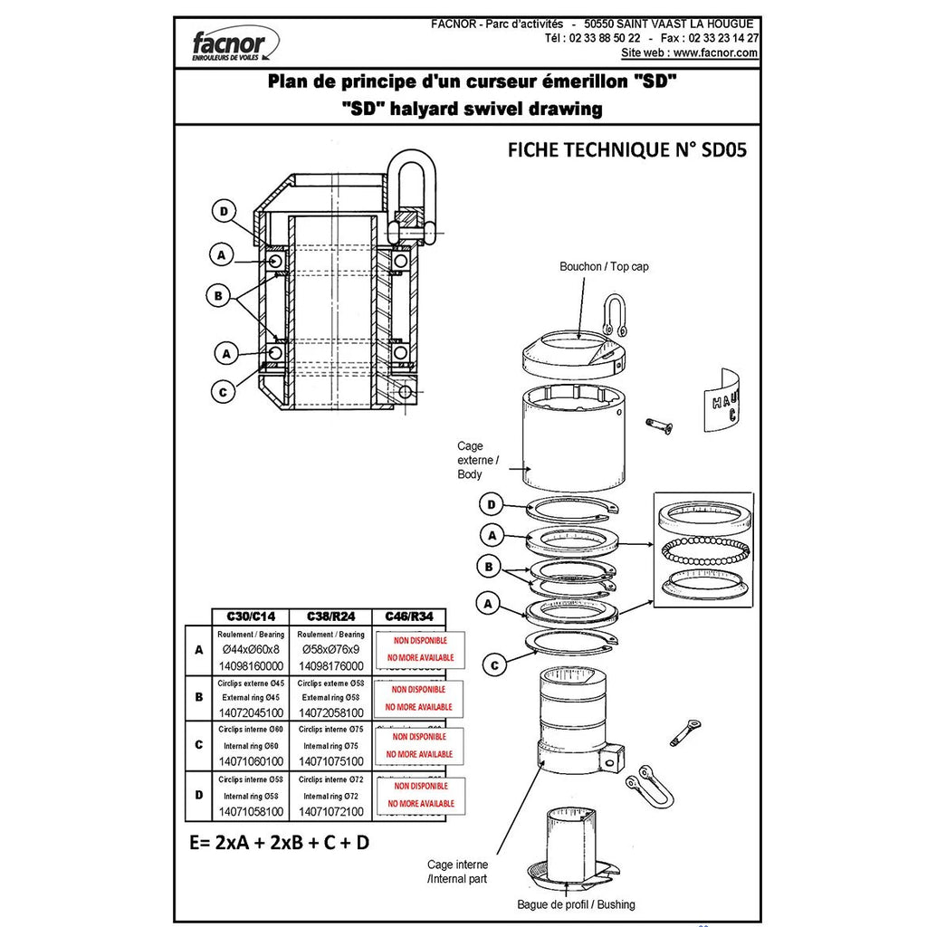 Bearing set assembled ø60mm