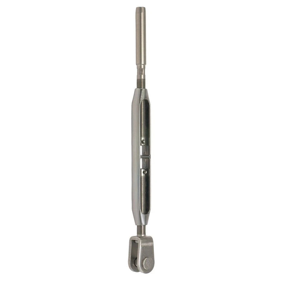 Turnbuckle - Bronze Body, Stainless Terminals, 1/4", ø3 mm Swage Terminal/Fork, ø6,5 mm Clevis pin