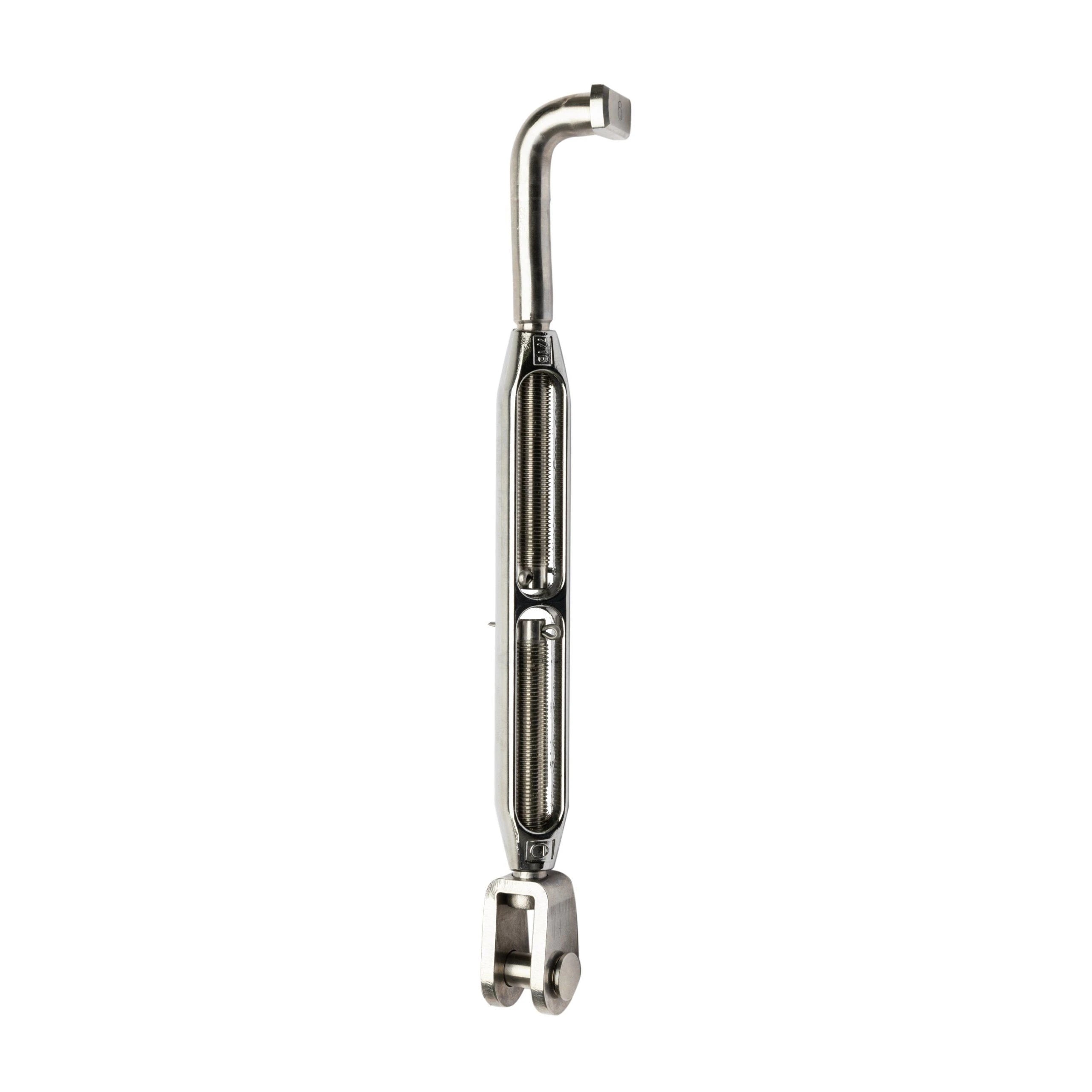 Turnbuckle - Bronze Body, Stainless Terminals, 7/16", T-Terminal/Fork, ø11 mm Clevis Pin