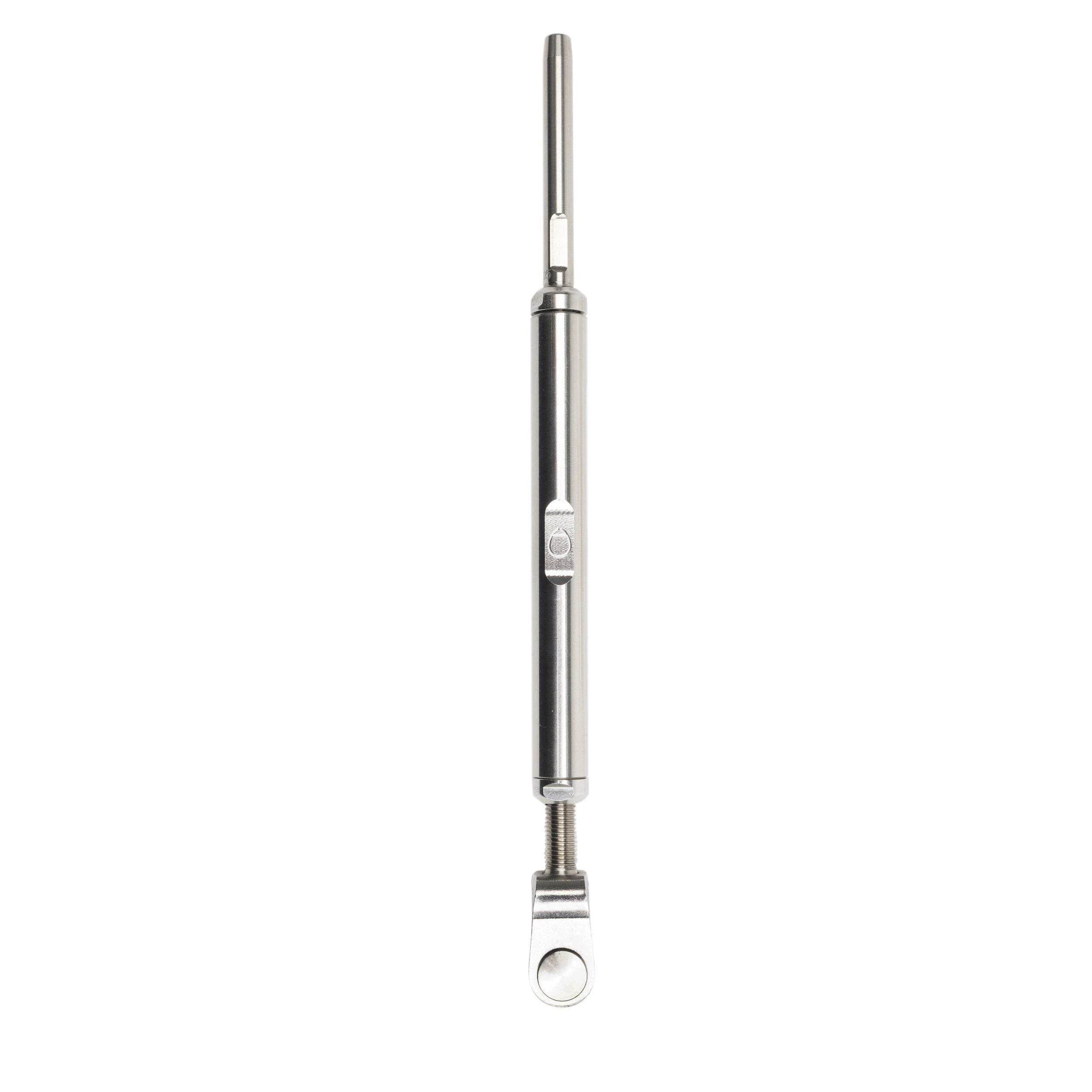 Turnbuckle - StB - Stainless body with bronze thread, Stainless Terminals, 1/4", Swage terminal/Fork, ø6,5 mm Clevis Pin, For ø3 mm wire
