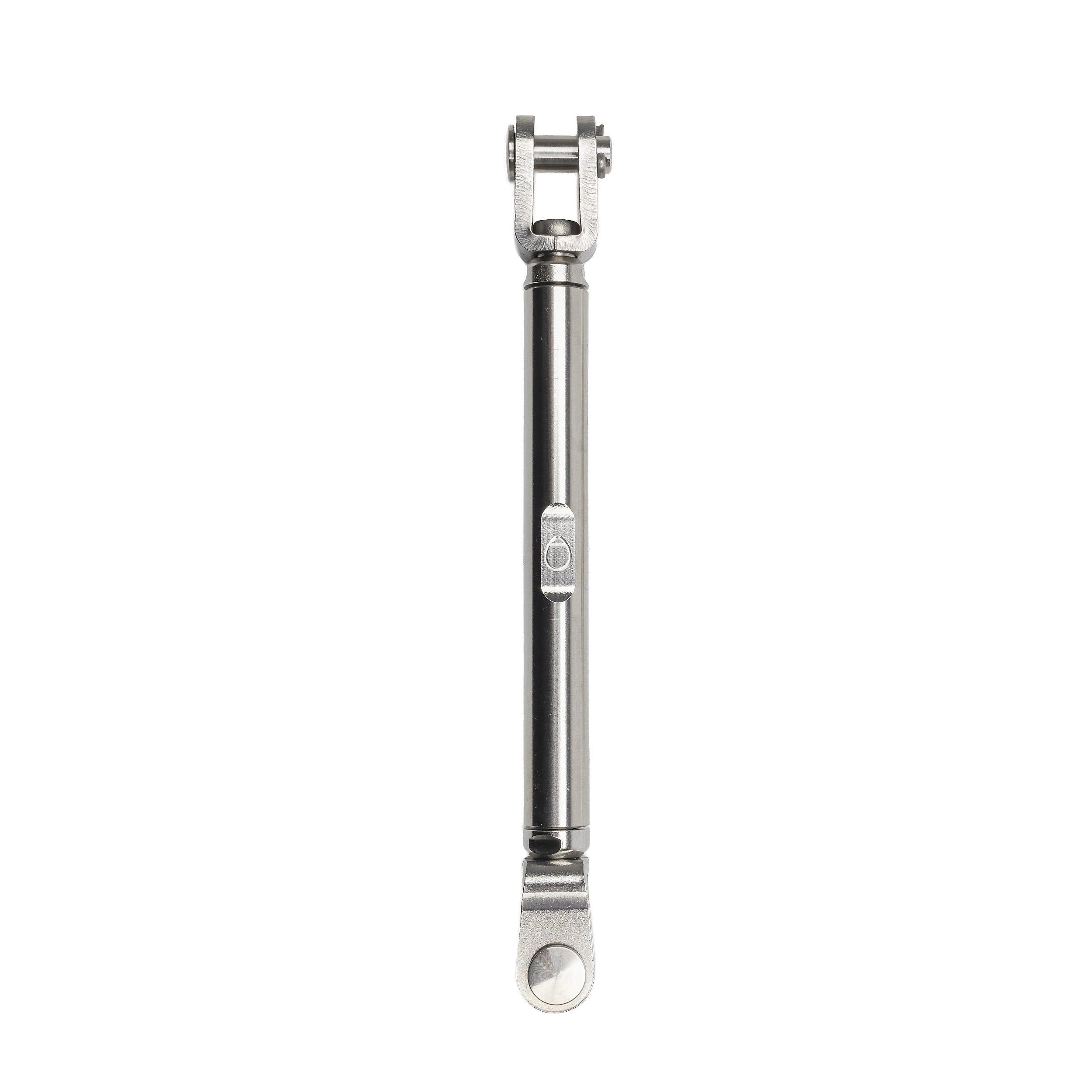 Turnbuckle - StB - Stainless body with bronze thread, Stainless Terminals, 1/4", Fork/Fork, ø6,5 mm Clevis Pin