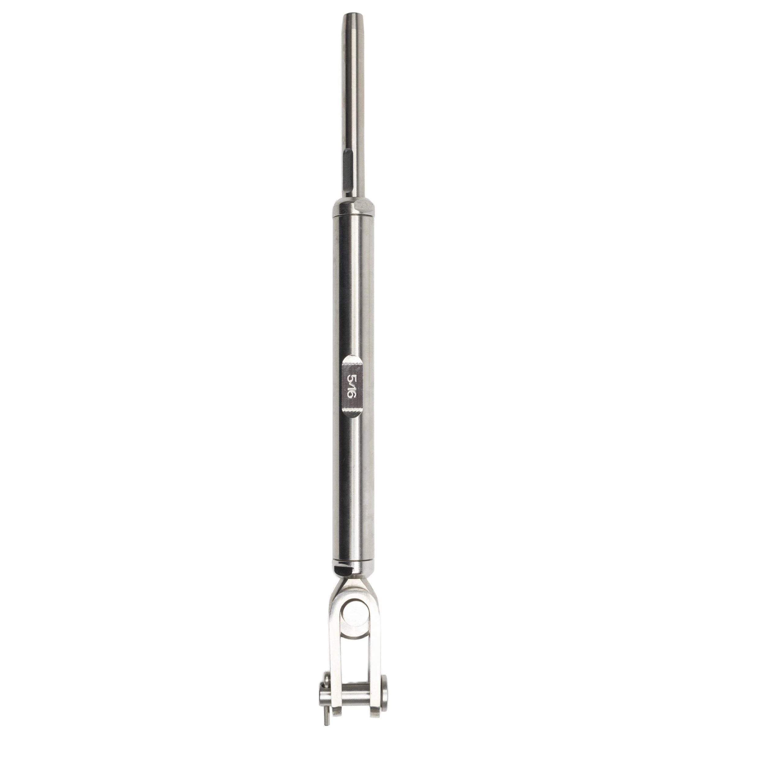 Turnbuckle - StB - Stainless body with bronze thread, Stainless Terminals, 5/8", Swage terminal/Toggle, ø16 mm Clevis Pin, For ø10 mm wire