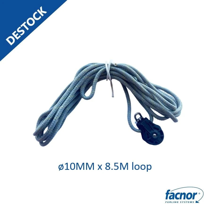 Furling line ø10mmx8.5m + block (for endless line drum)