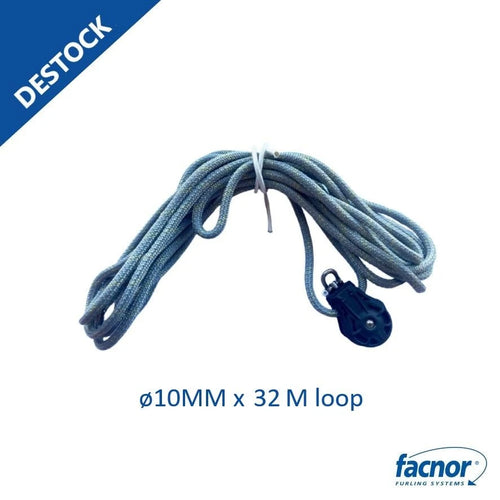 Furling line ø10mmx32m + block (for endless line drum)