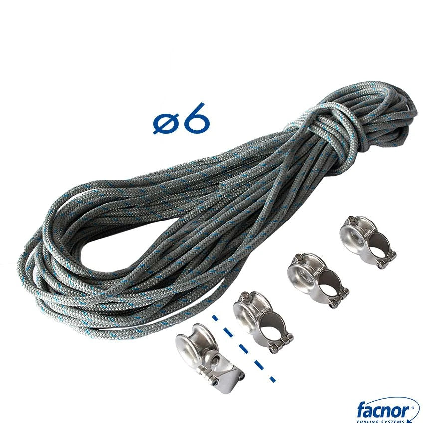 Furling line kit Ø06mm x 20m (complete kit with fairleads)