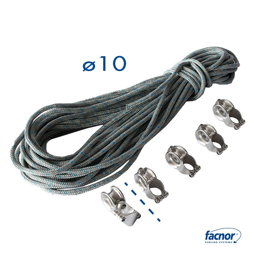 Furling line Ø10mm x 24m (complete kit with fairleads)