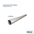 Section overlength for ø80mm bowsprit from overall 2600 to 3400mm long ** IMPORTANT length to be specified upon order **