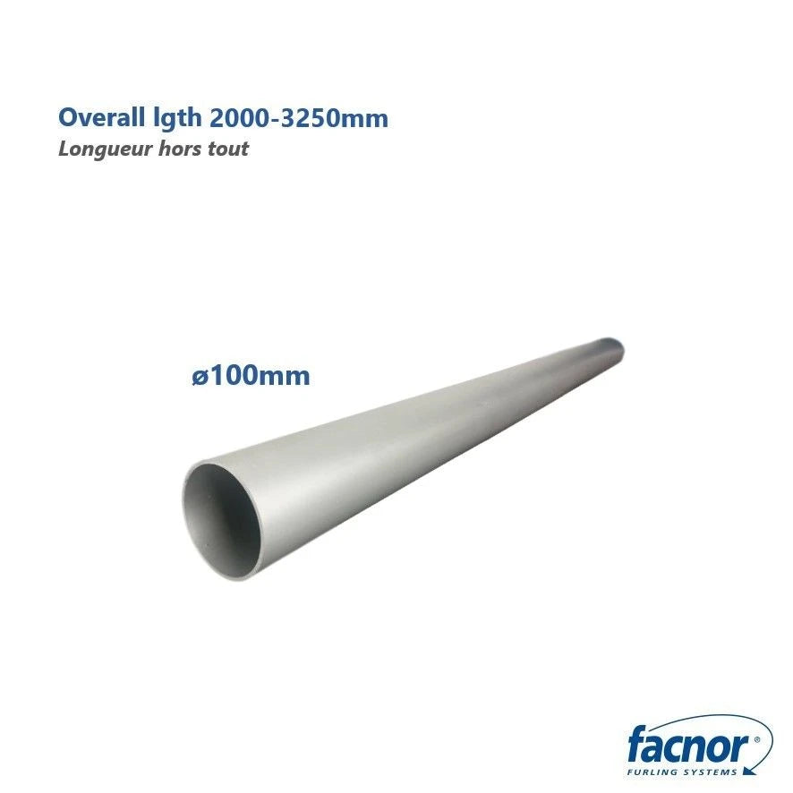 Section overlength for ø100mm bowsprit from overall 2000 to 3250mm long ** IMPORTANT length to be specified upon order **