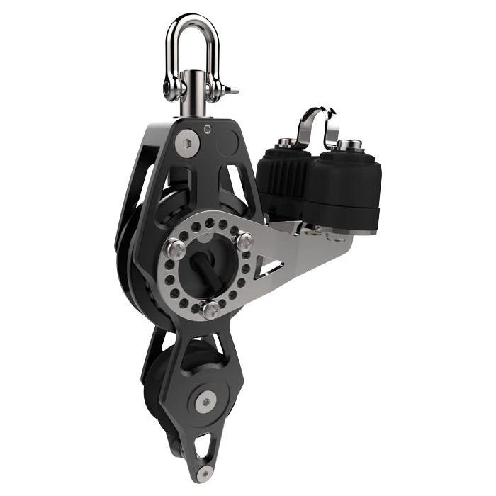 Racing Block With Fiddle, Ratchet, Becket & Cleat — Sheave Diameter: 80mm