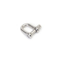 D-shackle in Forged stainless 316 steel, M5x10x20 mm, captive pin