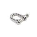 D-shackle in Forged stainless 316 steel, M6x12x21 mm, captive pin