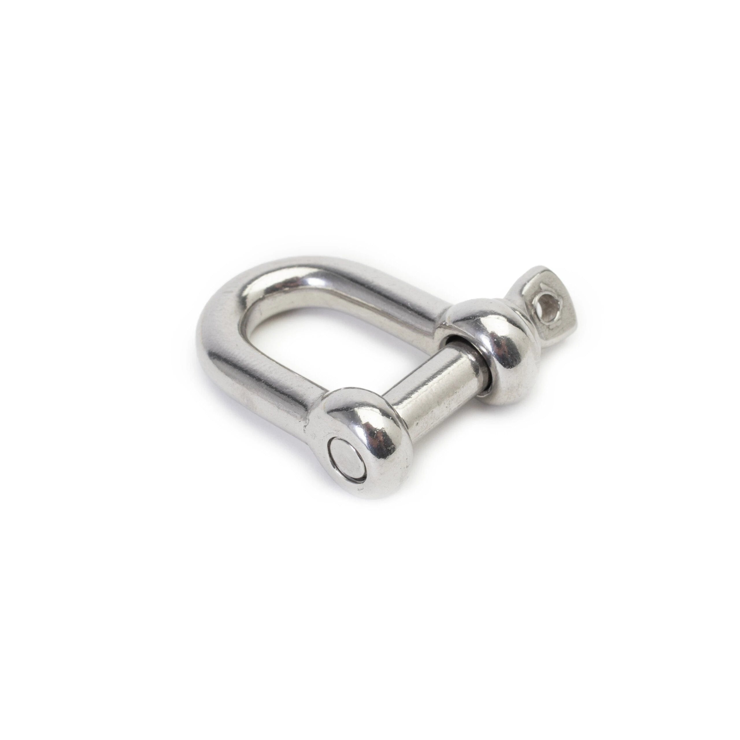 D-shackle in Forged stainless 316 steel, M6x12x21 mm, captive pin