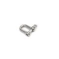 D-shackle in Forged stainless 316 steel, M4x8x15 mm
