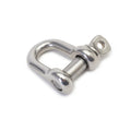 D-shackle in Forged stainless 316 steel, M8/6 x13x21 mm