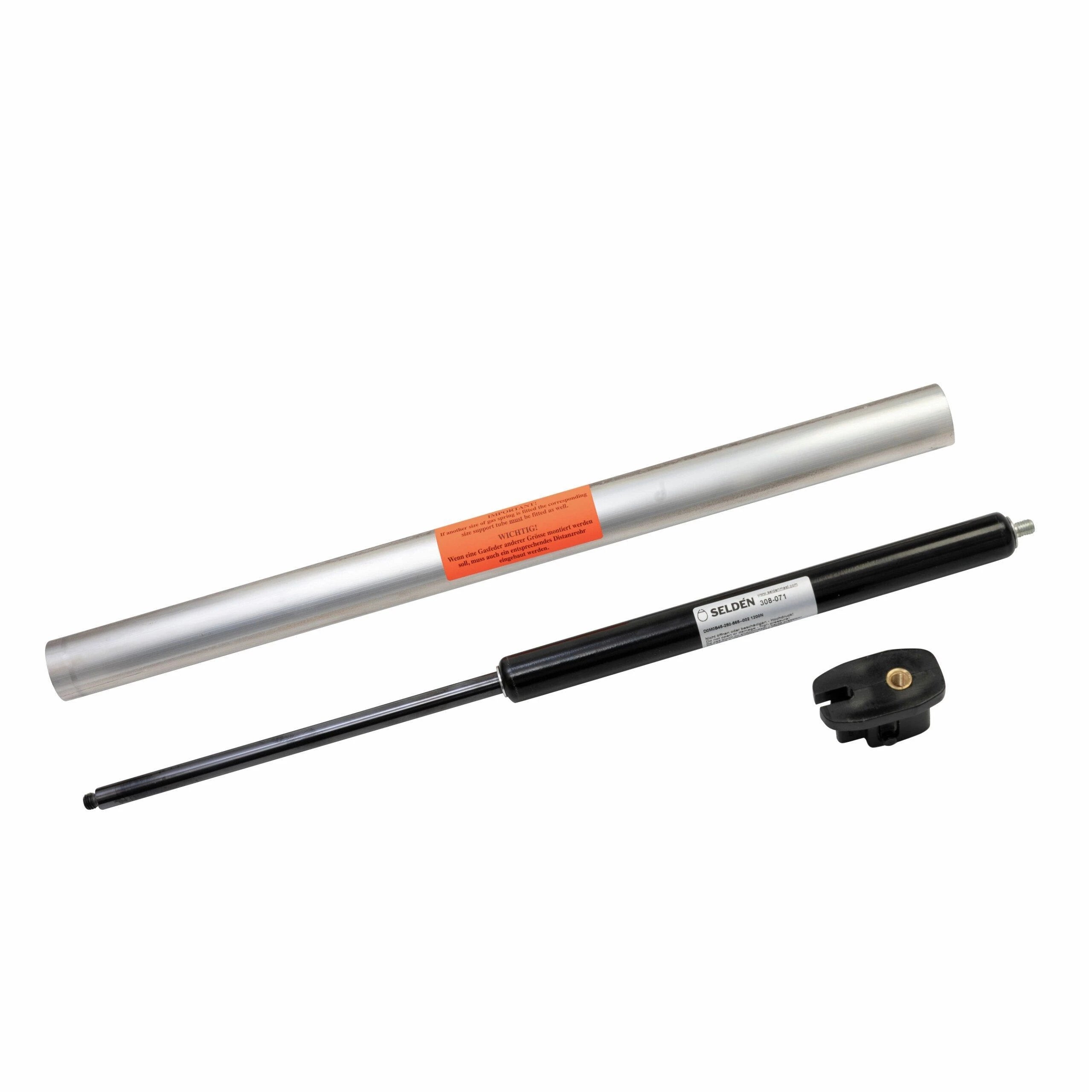 Gas-spring kit for Rodkicker 20 - 2500 N gas-spring, end plug and spacer tube included.