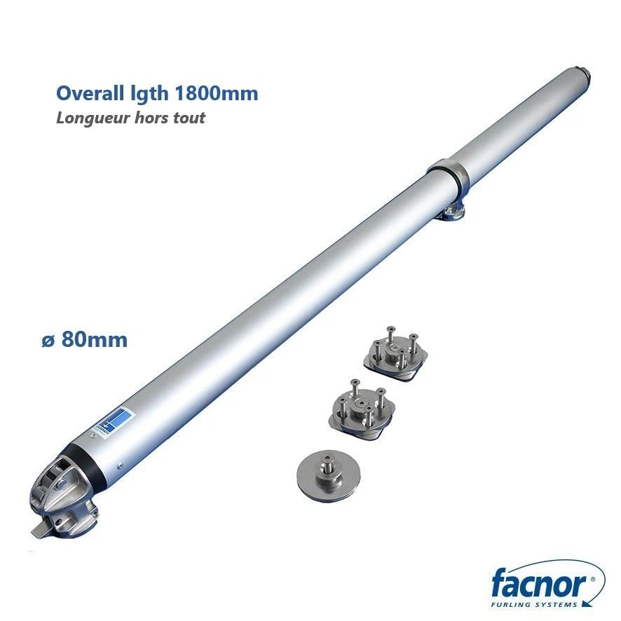 31000108000 — Facnor Bowsprit Ø80mm standard for asymmetric Spinnaker/Code Sail — Däcksutrustning - Peken