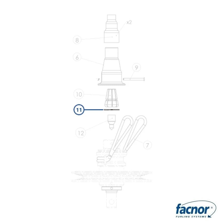 Washer in nylon 14x25mm for AFX2500
