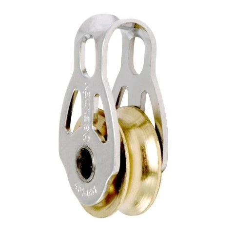 401-001-02 — Selden Block, PBB16 Single Brass — Däcksutrustning - Block