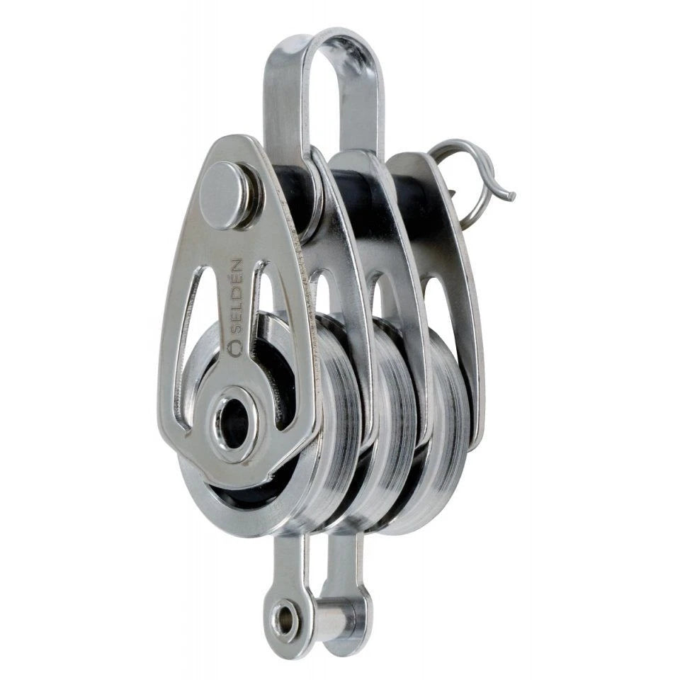 25 mm High Load Ball Bearing Block - Triple, Becket, Strap