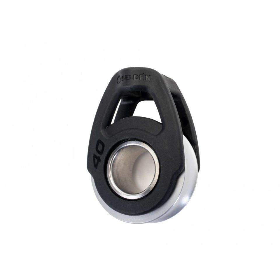 40 mm S40+ Soft Attachment Block - Single, Soft Attachment, Stainless Sheave