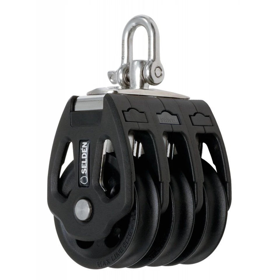 50 mm Plain Bearing Block - Triple, Swivel