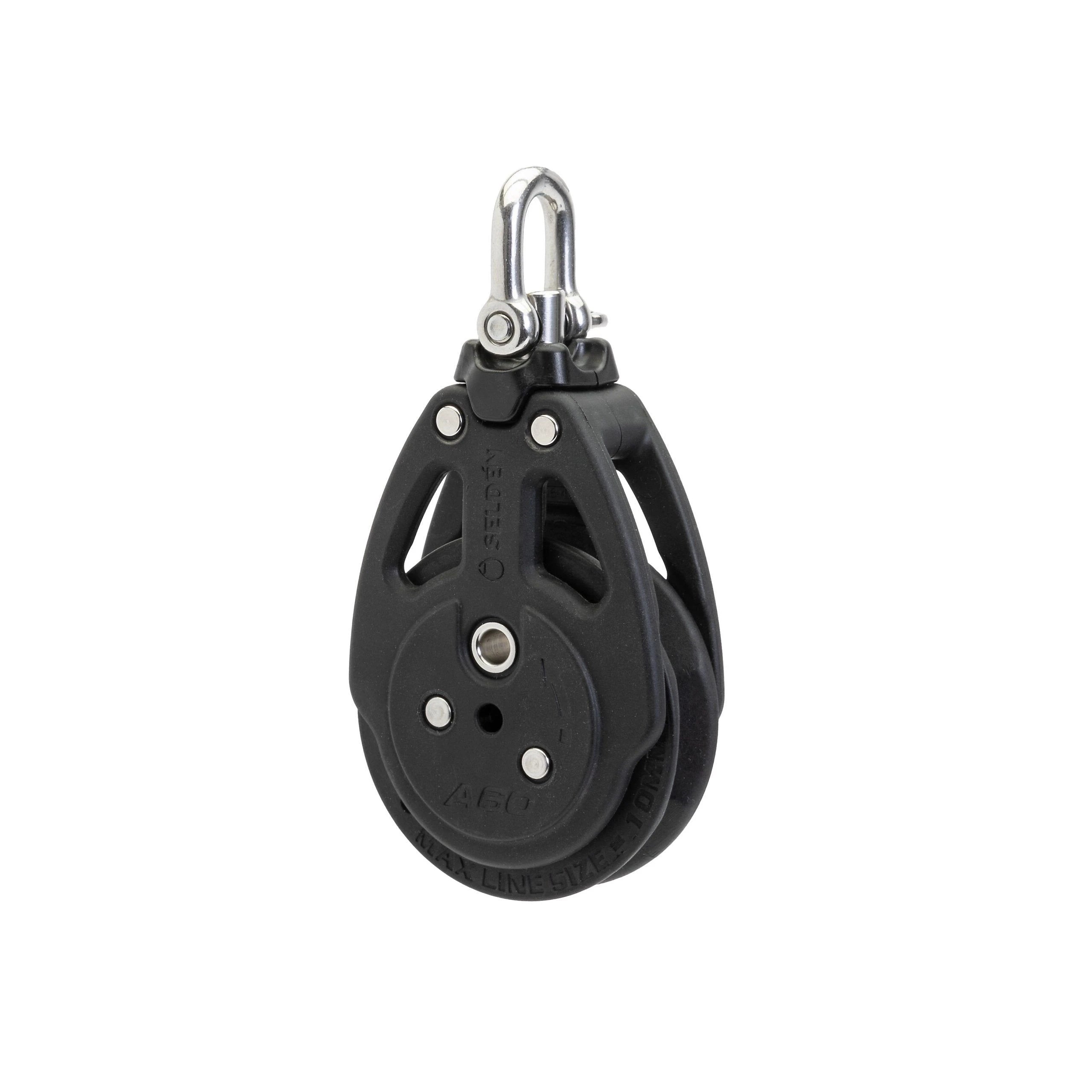 A60 - 60 mm Automatic Ratchet block, Single, Swiveling/Fixed