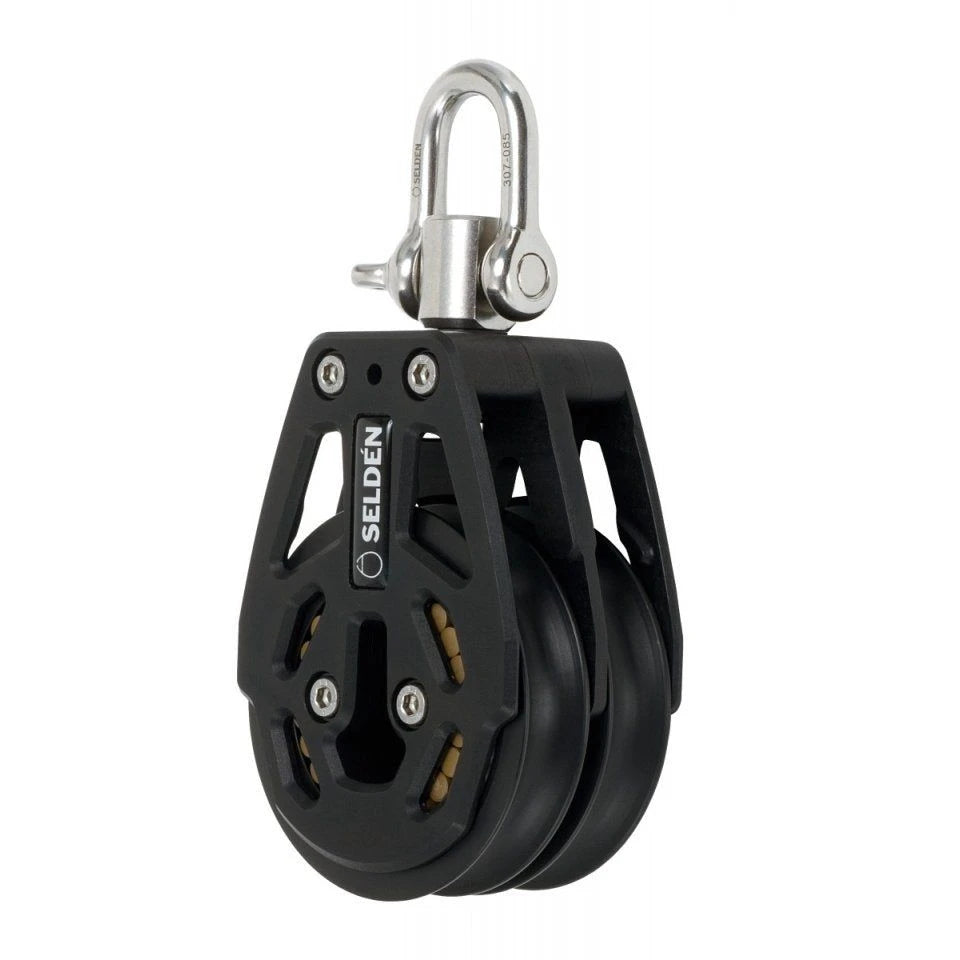 80 mm Roller Bearing Block - Double, Swivel