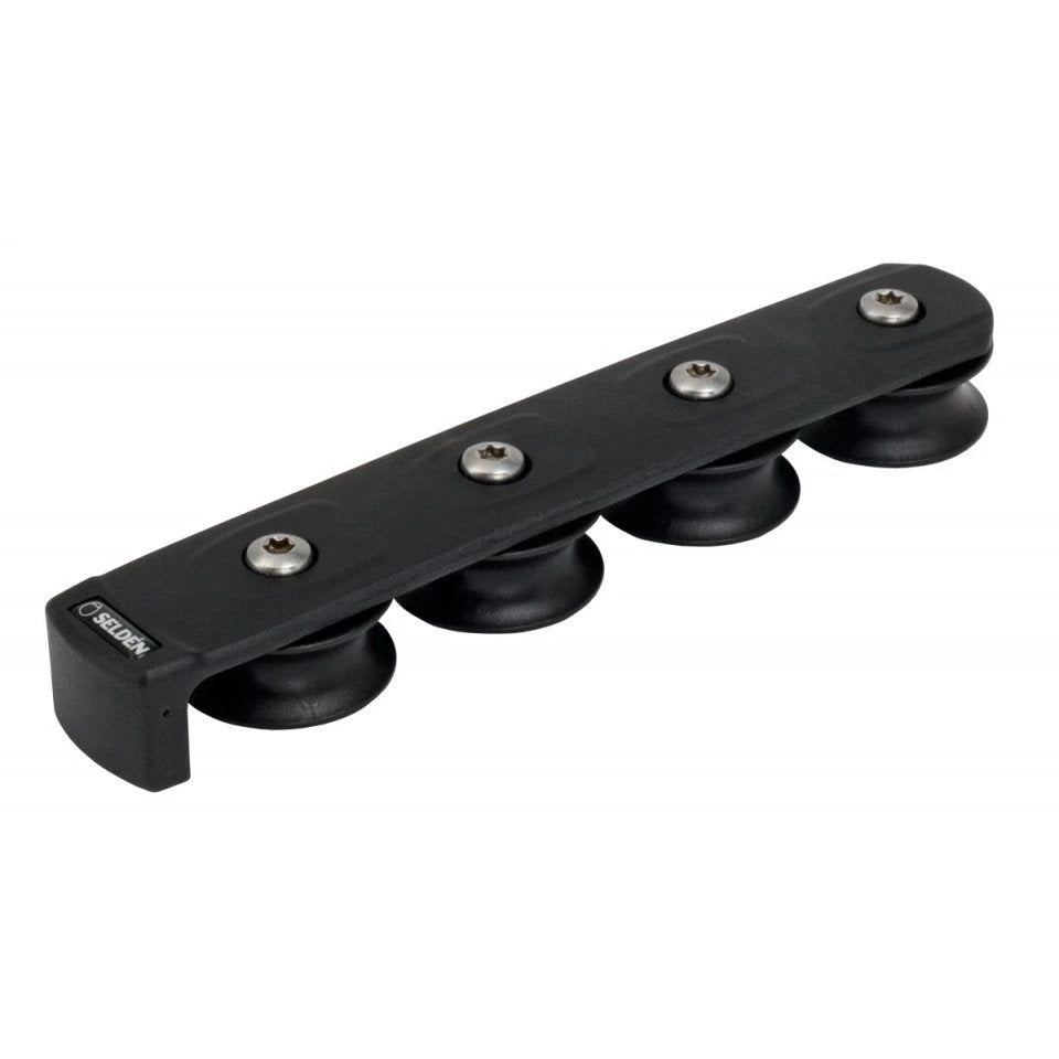 Deck Organizer in Composite, Stackable, 4 x ø40 mm Ball Bearing Sheaves, for M6 screws