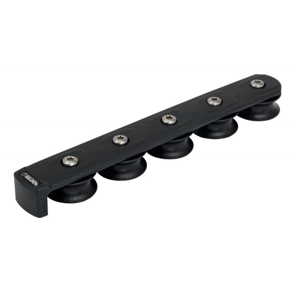 Deck Organizer in Composite, Stackable, 5 x ø40 mm Ball Bearing Sheaves, for M6 screws