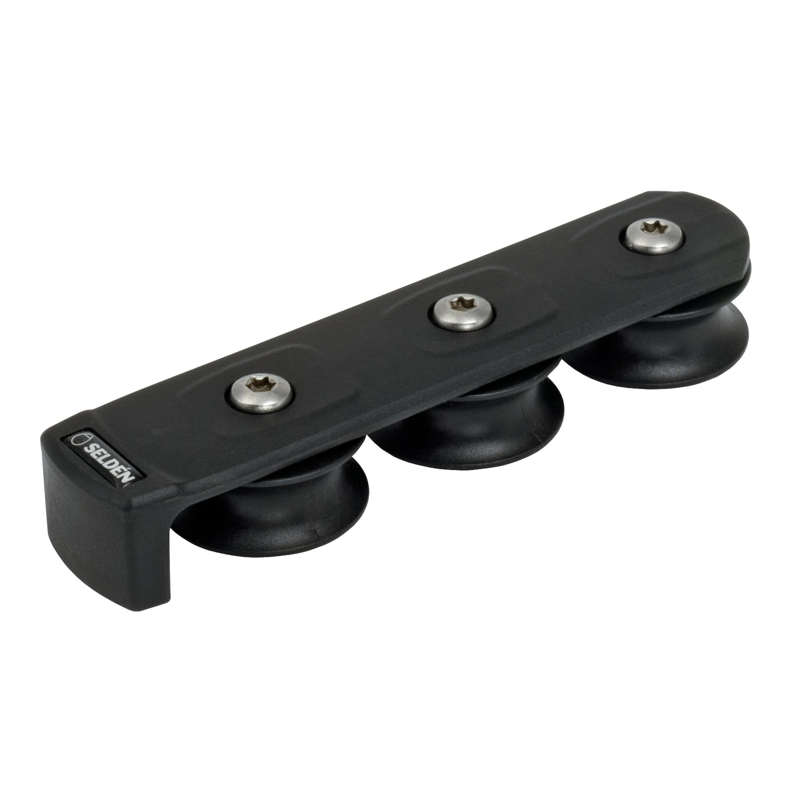 Deck Organizer in Composite, Stackable, 3 x ø50 mm Ball Bearing Sheaves, for M8 screws