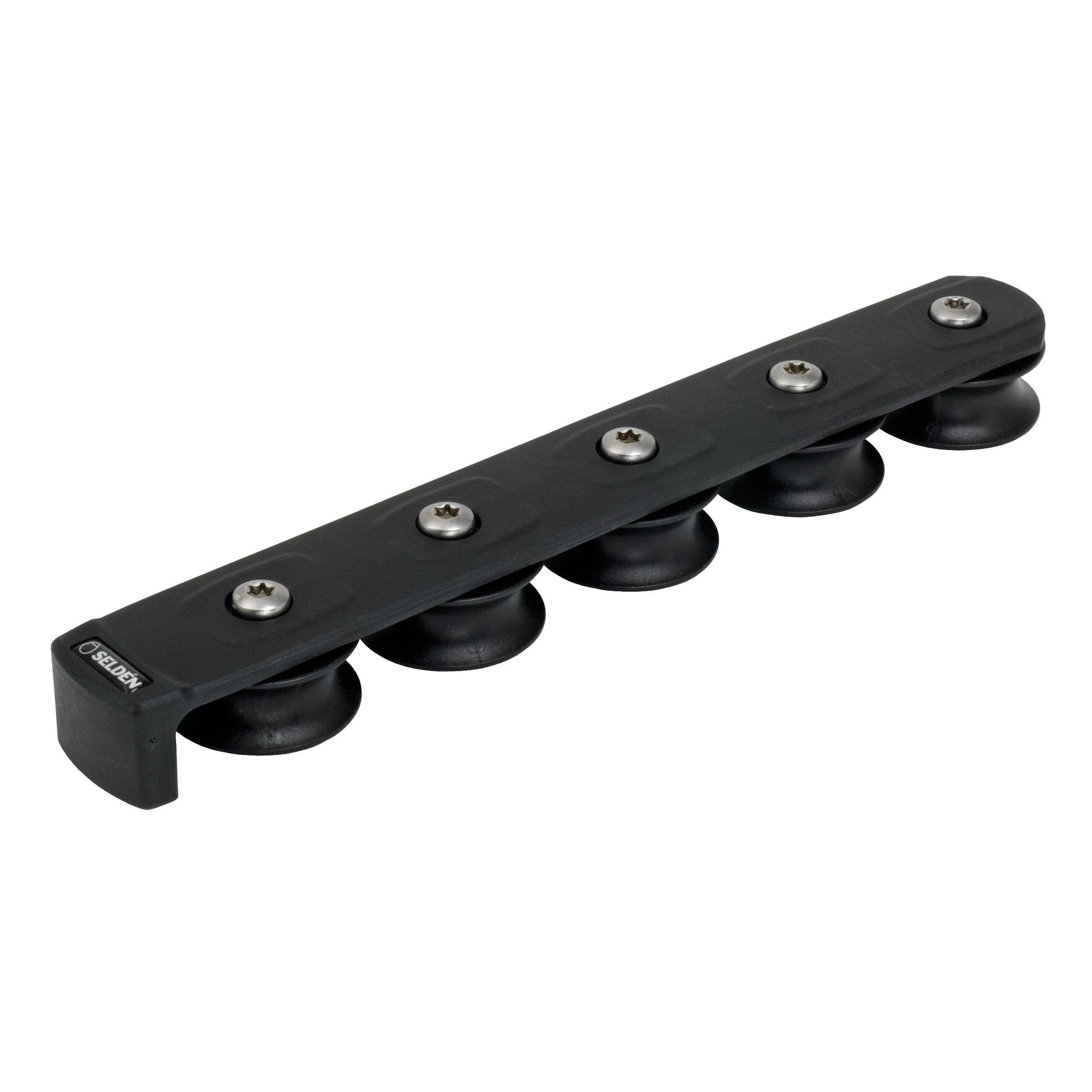 Deck Organizer in Composite, Stackable, 5 x ø50 mm Ball Bearing Sheaves, for M8 screws