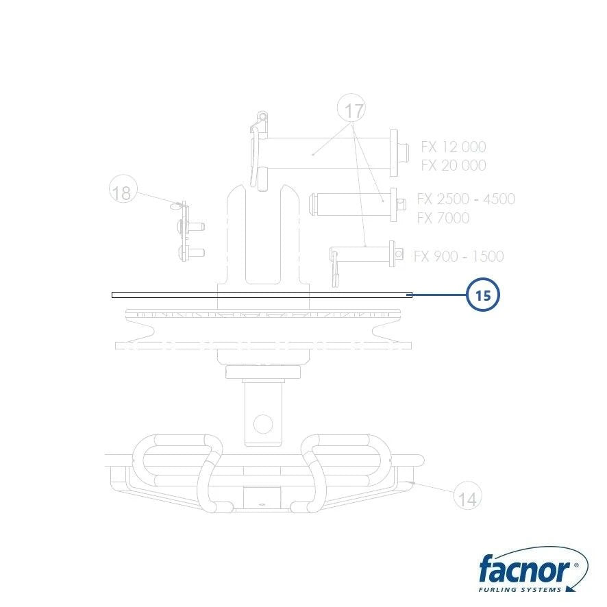 43120230450 — Facnor FX4500 Rubber Ring+Notice — Mast och Rigg - Reservdelar Facnor