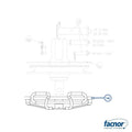 Guide in stainless steel for former FX7000 furling line