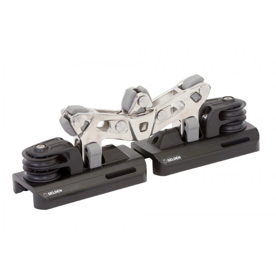 System 30 - Double Main Ball Bearing Car Assembly, Double Plain Bearing Blocks, 4:1 Purchase, Stainless Triple Toggle Link with Stand-Ups