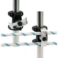 Double Fairlead for endless Code Zero/Gennaker furling line, Fit ø25/30 mm Stanchions, Spring Loaded Stainless Gate