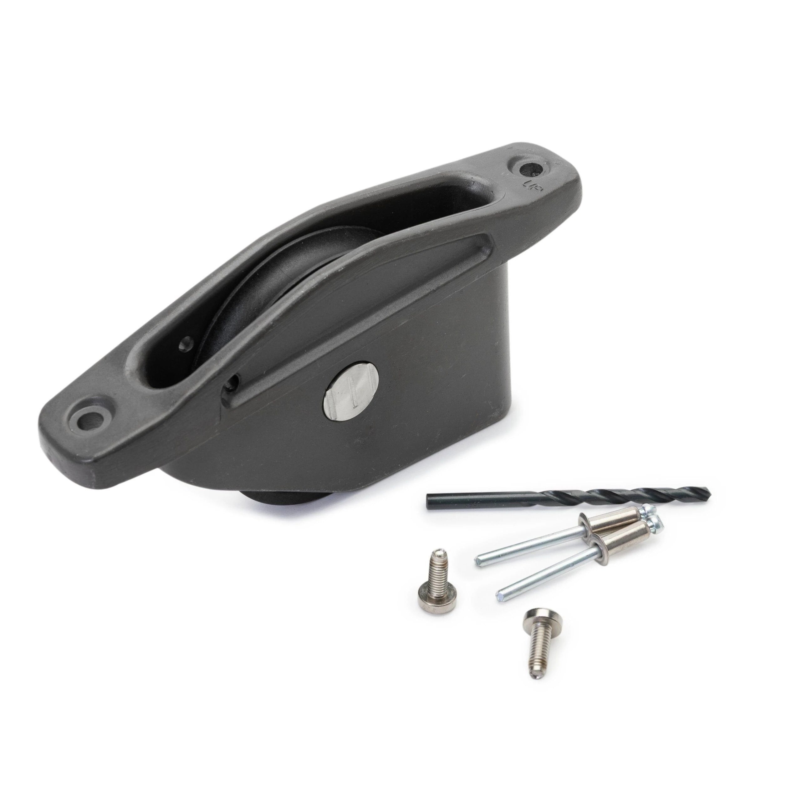 AL-90 sheave box - Aluminium sheave box with ø90 mm composite sheave, fasteners included