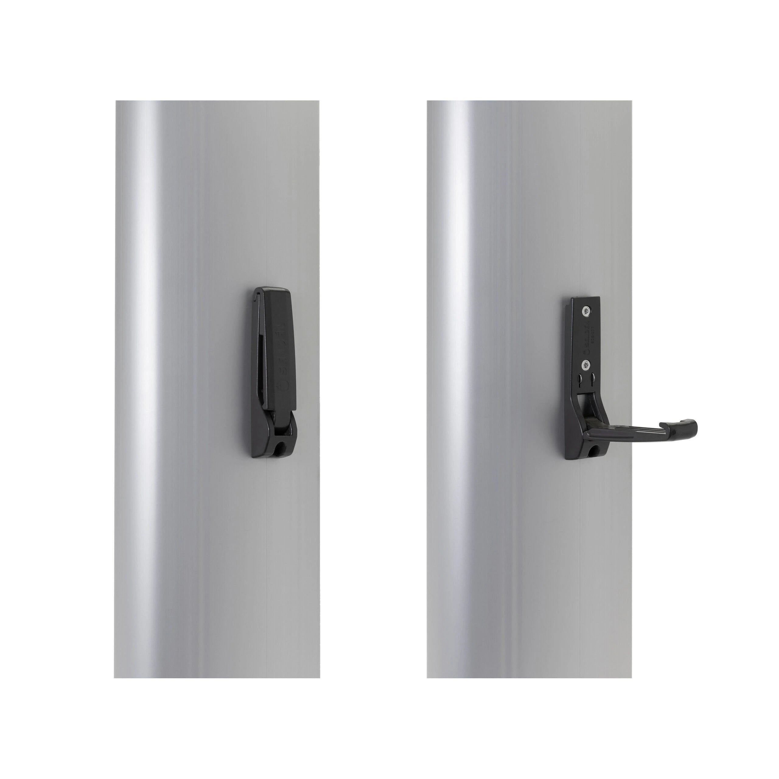 Foldable mast climbing step in aluminium