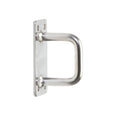 Stainless stowage bracket for vertical spinnaker pole.