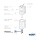 51091031100 — Facnor Std 1.7M S30 Section CF80/105 f rullkass. — Mast och Rigg - Reservdelar Facnor